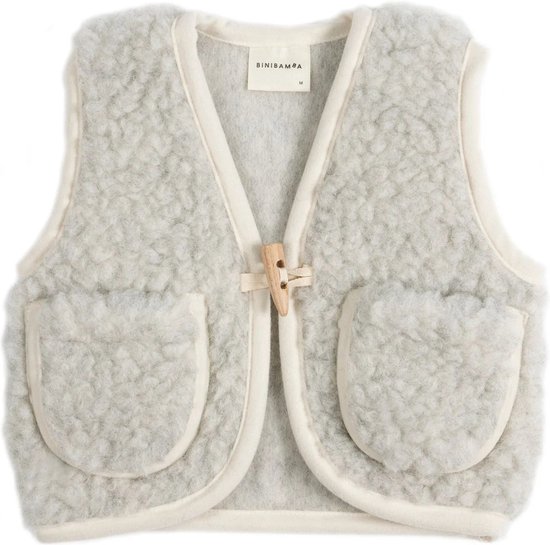 Binibamba Cloud merino snuggle vest - Grijs