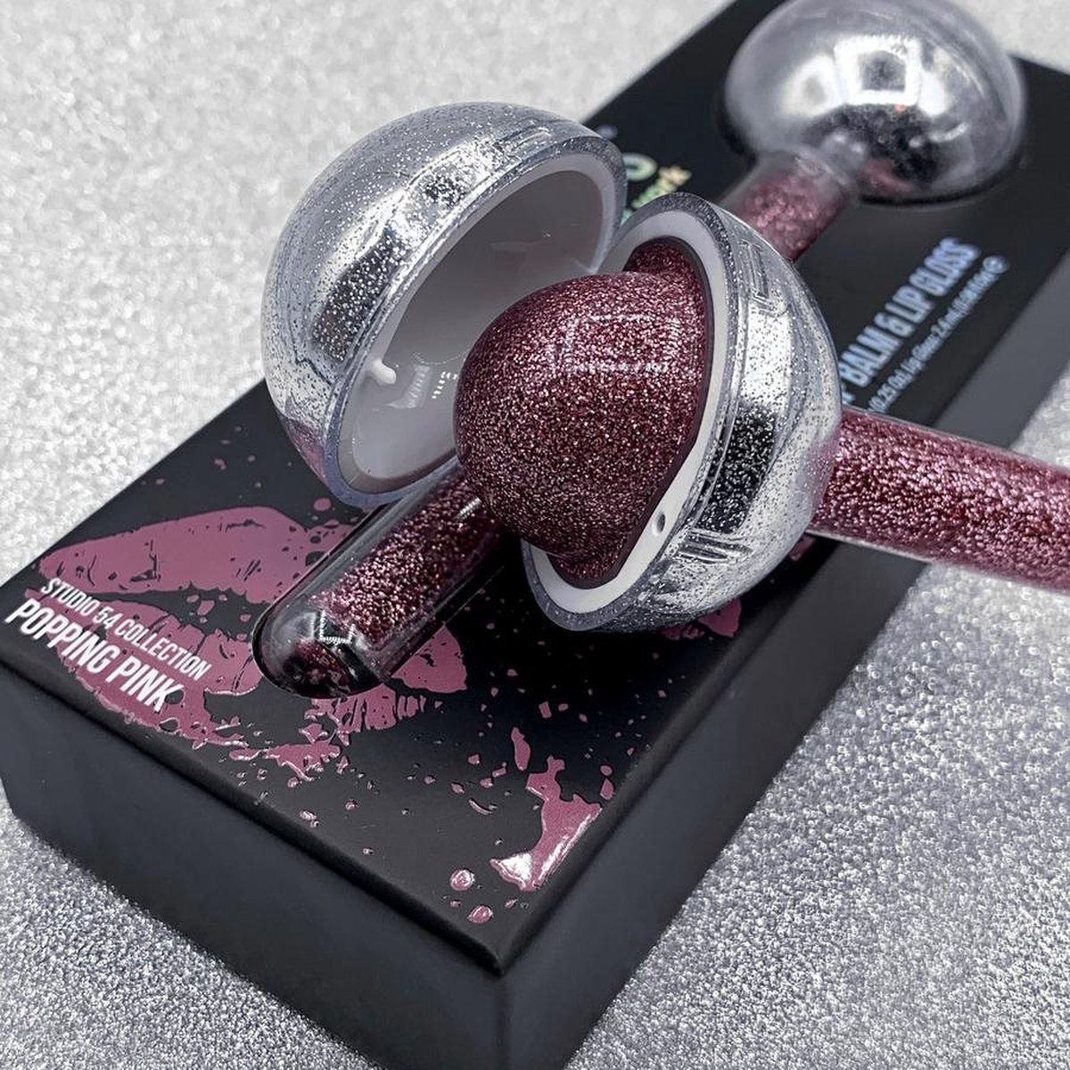Glossy Pops Studio 45 Collection - Lipgloss / Lippenbalsem - Popping Pink (Glitter)