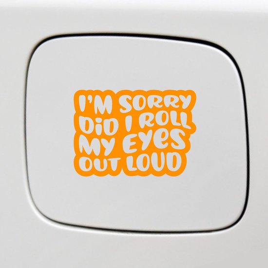 Autocollant pour pare-chocs - Je suis désolé d'avoir levé les yeux au ciel - 14x10 - Oranje