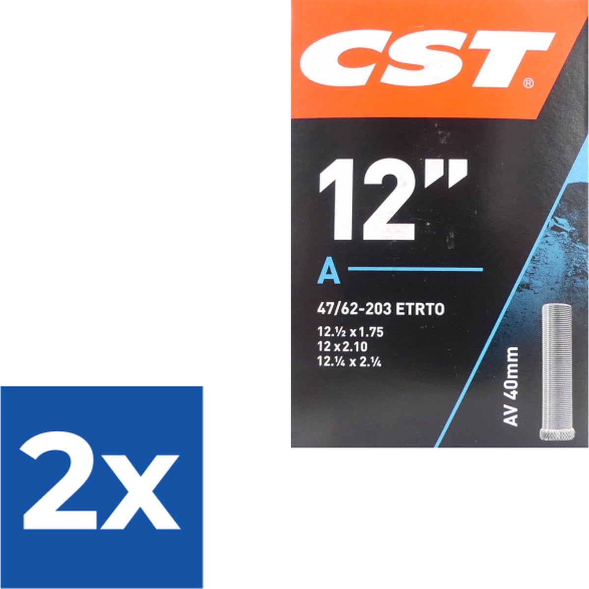 Binnenband CST AV40 12 ½ x 2 ¼ / 47/62-203 - Voordeelverpakking 2 stuks
