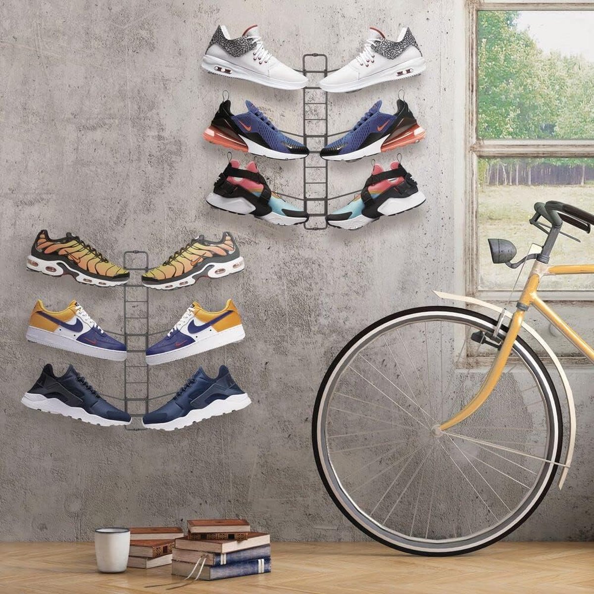 Schoenenrek voor campers, wandrek voor schoenen, ruimtebesparende organizer voor kast, gebruiksvoorwerpen, slaapkamer, entree, wasruimte, appartement, badkamer