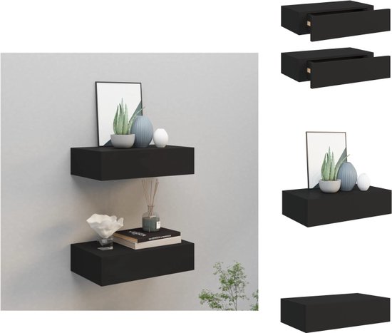 vidaXL 3 st Wandschappen U-vormig MDF wit
