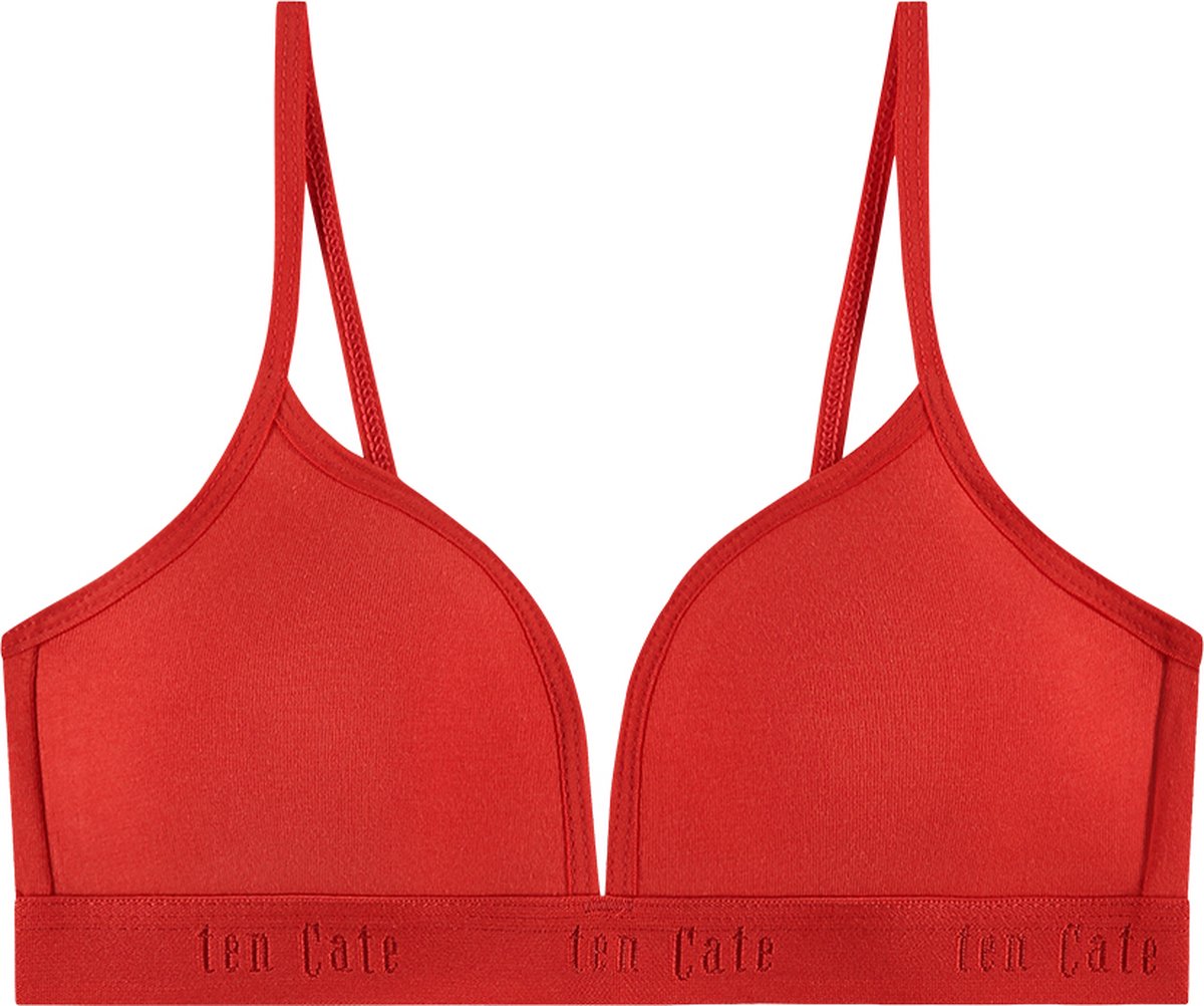 Ten Cate Basics organic cotton stretch voorgevormde bh rood voor Meisjes | Maat 65A