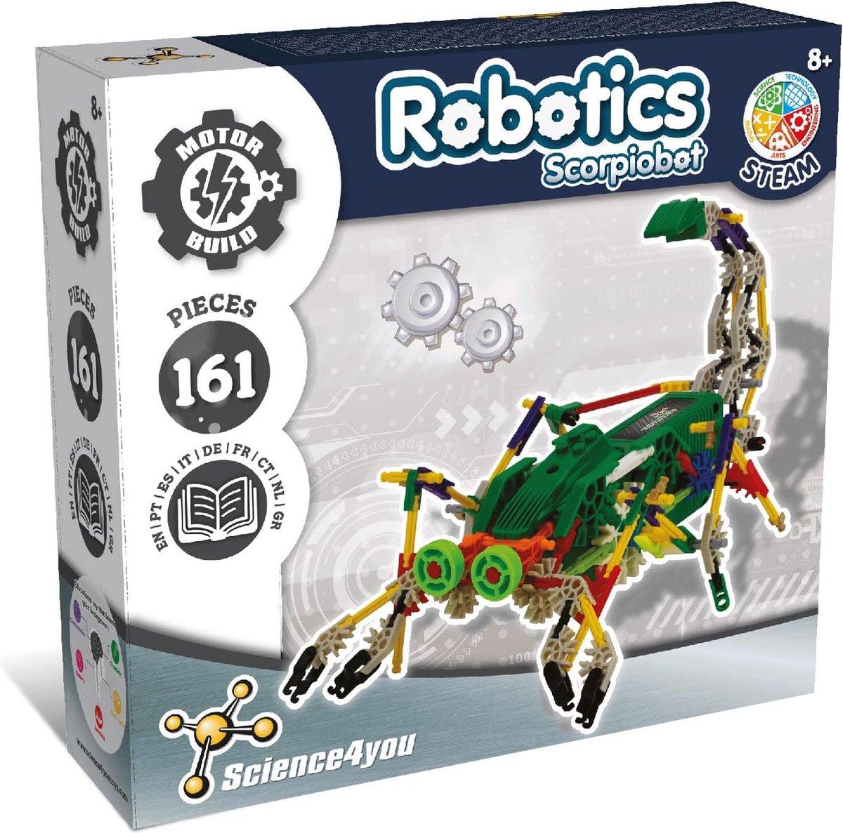 Science4you Robotics Scorpiobot - Experimenteerset 161-delig - DIY Robot Bouwpakket - STEM Speelgoed