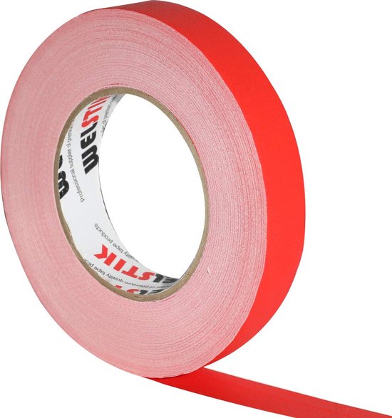 Ruban Gaff Tape 25MM * 30.2M, Tape Tape en tissu mat, rouge