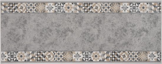 Tapiso – tapis de couloir en caoutchouc antidérapant, gris clair, pour couloir, salon, taille 80x200