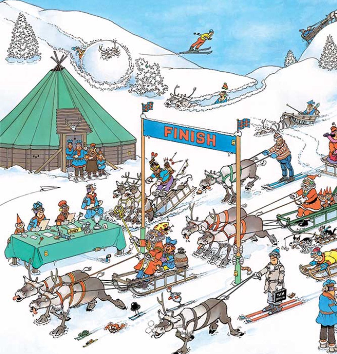 Jan van Haasteren - Rendier Race - 500 stukjes puzzel — afbeelding 4