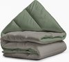 Zelesta® Royalbed Tender Grey & Pastel Green 140x200cm - Dekbed zonder overtrek - 30 dagen proefslapen - Wasbaar hoesloos dekbed - Bedrukt dekbed - All year zomerdekbed & winterdekbed