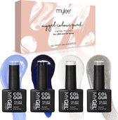 Mylee Gel Nagellak Set 4x10ml [Snow Queen] UV/LED Gellak Nail Art Manicure Pedicure, Professioneel & Thuisgebruik - Langdurig en gemakkelijk aan te brengen