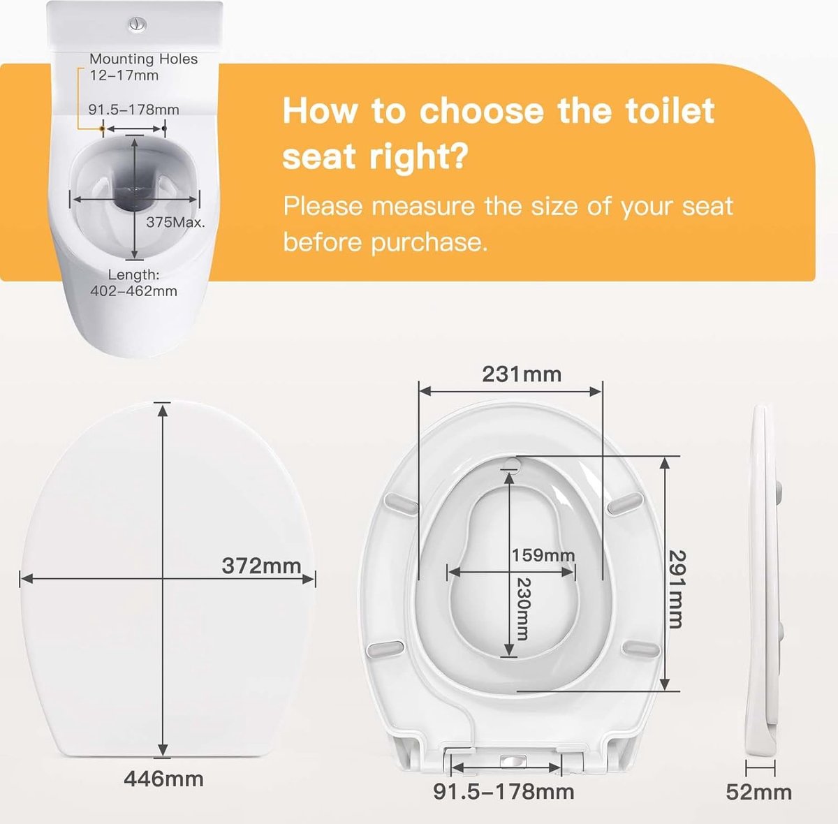 Wc-bril wit met quick-release en softclose kopen