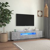 vidaXL TV-meubel Betongrijs - LED-verlichting - 160 x 35 x 40 cm - RGB LED - Montage vereist - Kast