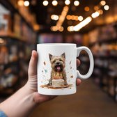 Mok Cairn Terrier Beker cadeau voor haar of hem, kerst, verjaardag, honden liefhebber, zus, broer, vriendin, vriend, collega, moeder, vader, hond
