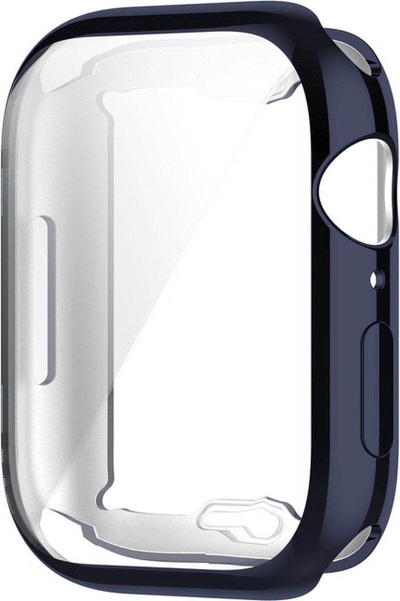 Watch case screenprotector - hoesje - geschikt voor Apple Watch Series 7/8/9 - 45 mm - blauw