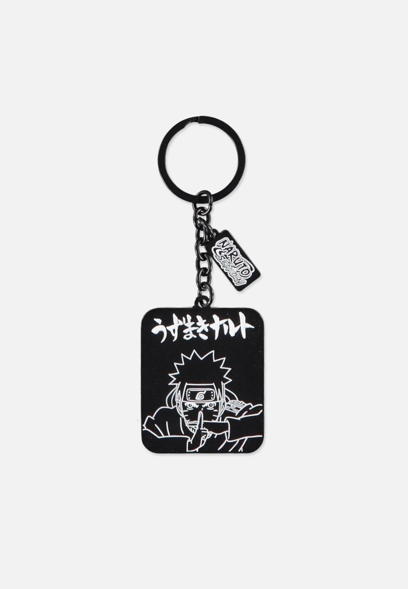 Naruto - Line Art Sleutelhanger - Zwart