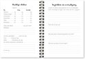 Eetdagboek met secties 'Huidige status' en 'Inzichten en vooruitgang'.