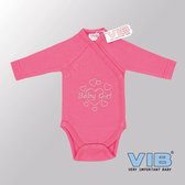 VIB® - Rompertje Luxe Katoen - Baby Girl Paradise Pink (Roze) - Babykleertjes - Baby cadeau