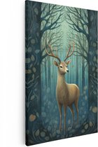 Artaza Peinture sur toile Cerf dans la forêt – Abstrait – 40 x 60 – Photo sur toile – Impression sur toile