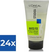 L'Oréal Paris Studio Line Invisi Fix 24H Clear & Clean Gel - 150 ml - Strong - Voordeelverpakking 24 stuks