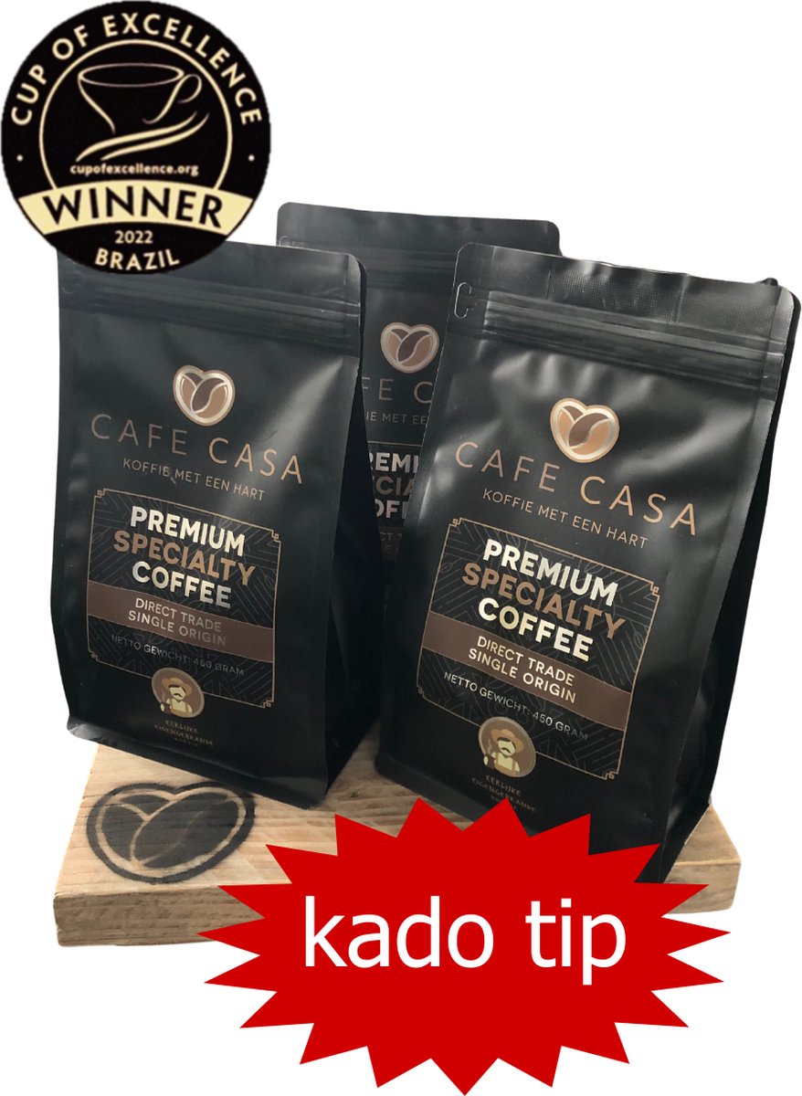 CafeCasa specialty coffees -proefpakket premium koffiebonen 3 x 450gr
