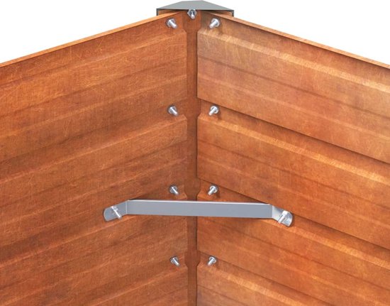 vidaXL Jardinière vidaXL Acier Corten Grijs 100 x 40 x 77 cm - Pot de fleur