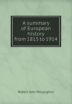 A summary of European history from 1815 to 1914