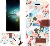 Samsung Galaxy S9 - Flip hoes, cover, case - TPU - Pu Leder - Stof - Bloemen