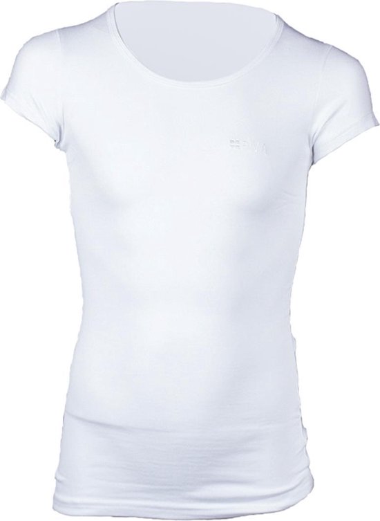 Piva schooluniform t-shirt korte mouwen  meisjes - wit - maat XXS/12 jaar
