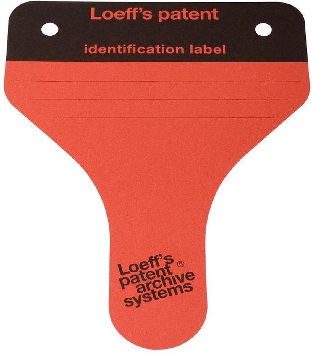 Loeff's Archiefbeugels archieflabels - Rood - 100 stuks - FSC