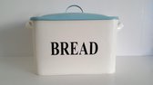 Broodtrommel emaille look breadbox lichtblauw