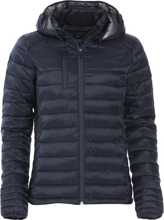 Clique imitatie dons gevoerde jas met capuchon Hudson Dames Dark Navy - Maat XS