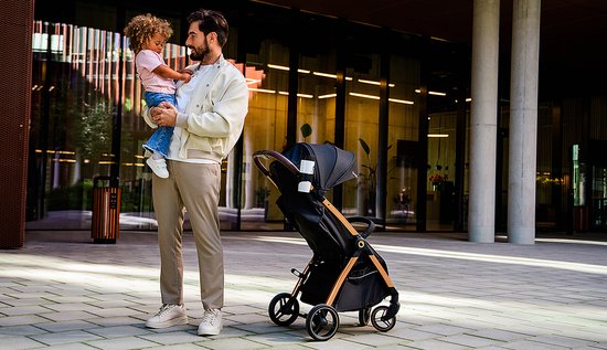 Lionelo Ingrid Buggy - Kinderwagen tot 22 kg - Auto-Folding Systeem - 360° EVA Wielen - XXL Luifel met UPF50+ - Verstelbare Rugleuning en Voetsteun - Panoramisch Ventilatiepaneel - Bekerhouder en Mand van Merkloos — afbeelding 5