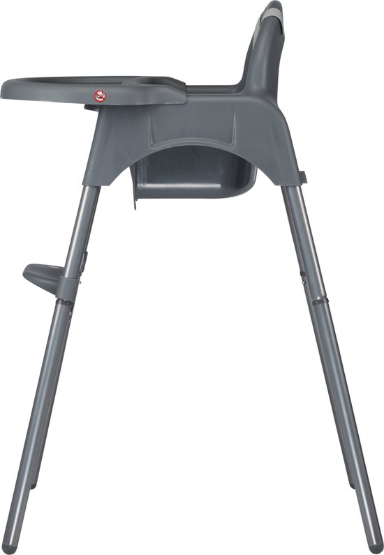 Puck Chaise haute pour enfant Mat Gris
