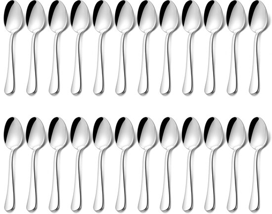 Ensemble de 24 petites cuillères en acier inoxydable Inovra ® pour usage domestique et restauration