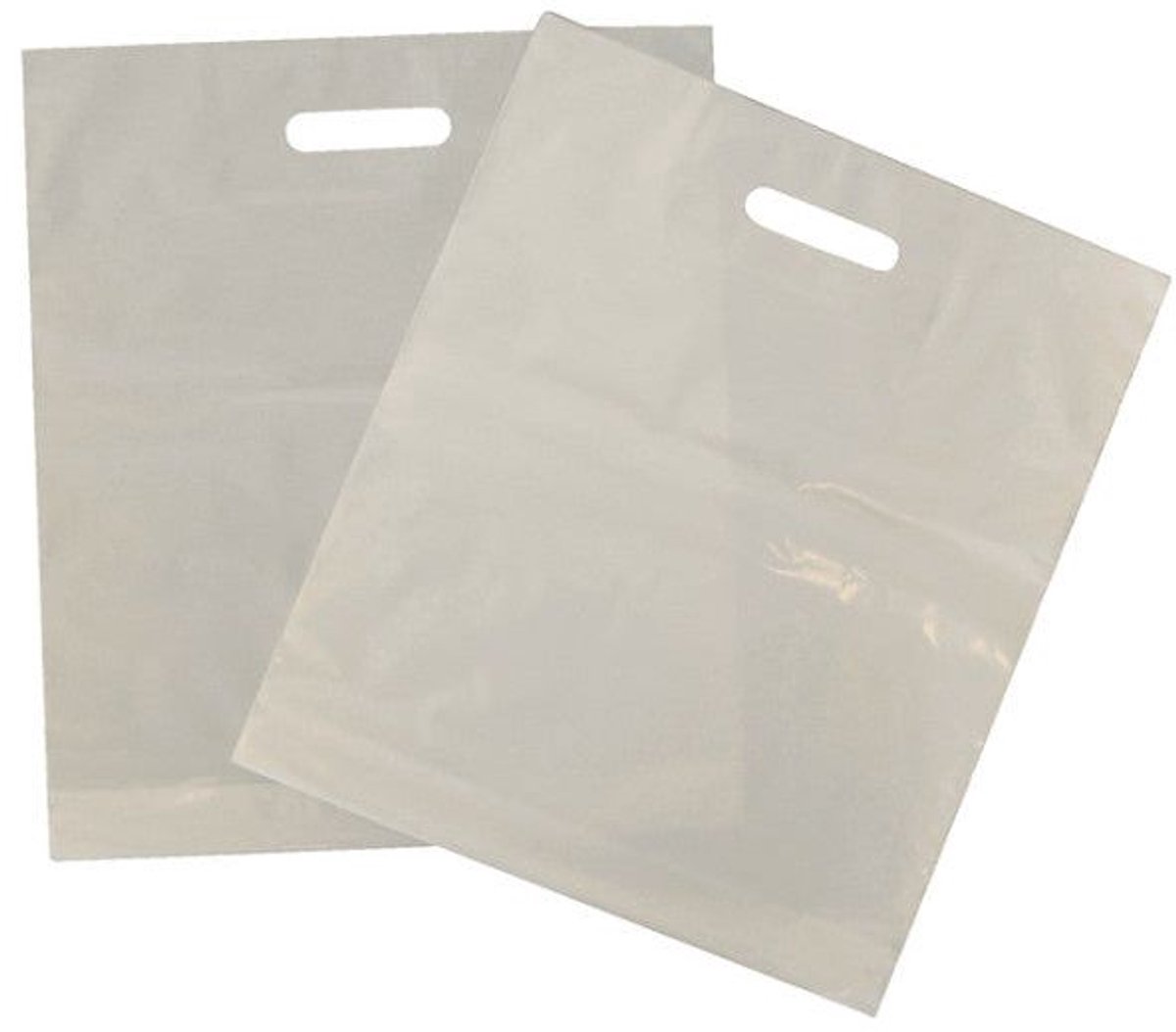 Draagtassen dkt wit 37x45cm 500st.