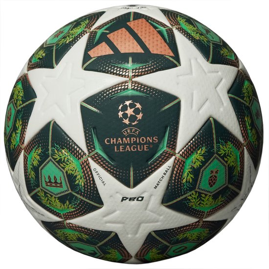 adidas UEFA Champions League Munich 25 FIFA Quality Pro Ball, Unisex, Groen, Bal naar voetbal, maat: 5