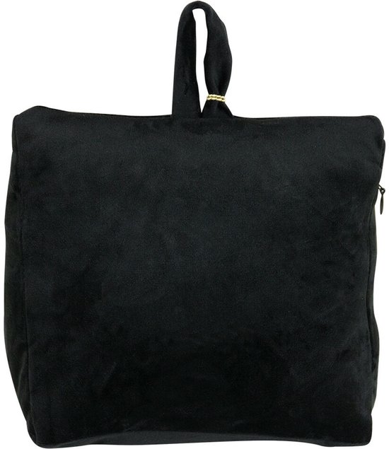 Butoir de porte Mars & More - 3x - velours - couleur noire - 17 x 10 x 18 cm - pour portes intérieures