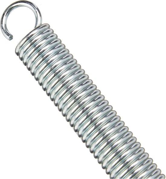 Trekveren met haak, roestvrij staal, trekveer, spanveer, 125 mm