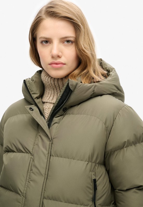 Superdry - Sports Puffer bomberjack met capuchon - Dames - Gewatteerde jassen