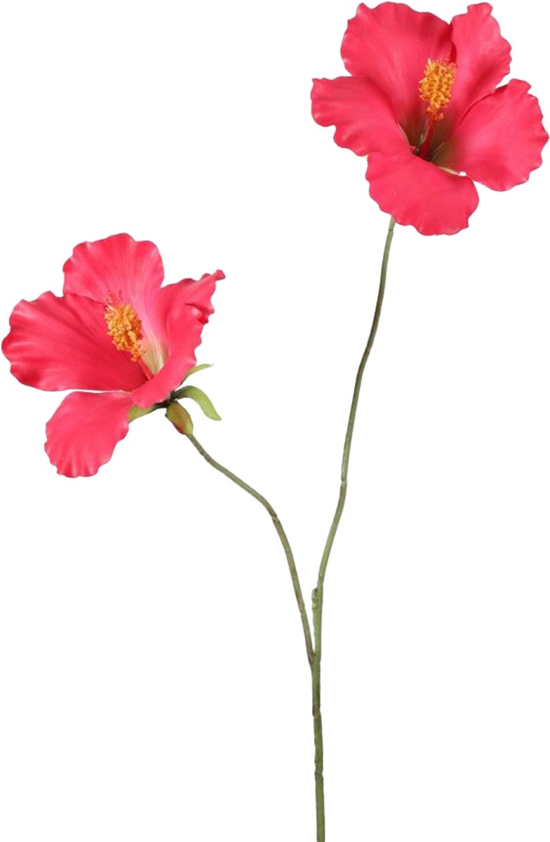 Viv! Home Luxuries Hibiscus - zijden bloem - fuchsia - 83cm