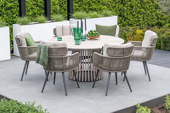 GI Linares/Trinxa Ø148 cm. (7 pièces) - ensemble de jardin rond