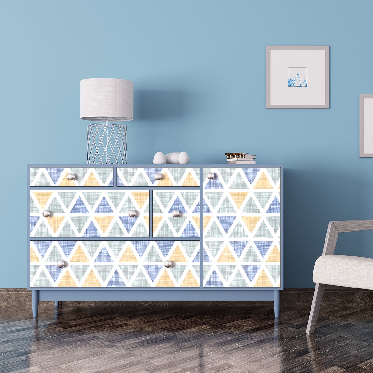 Ambiance Sticker Scandinavische meubelsticker Aslaug 40 x 60 cm Multi color