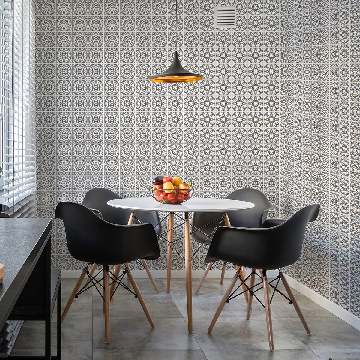 Ambiance Sticker Zelfklevende tegelmuurstickers voor keuken en badkamer - 60 tegelstickers, Régino-stijl - 60 stickers, 10x10 cm Multi color