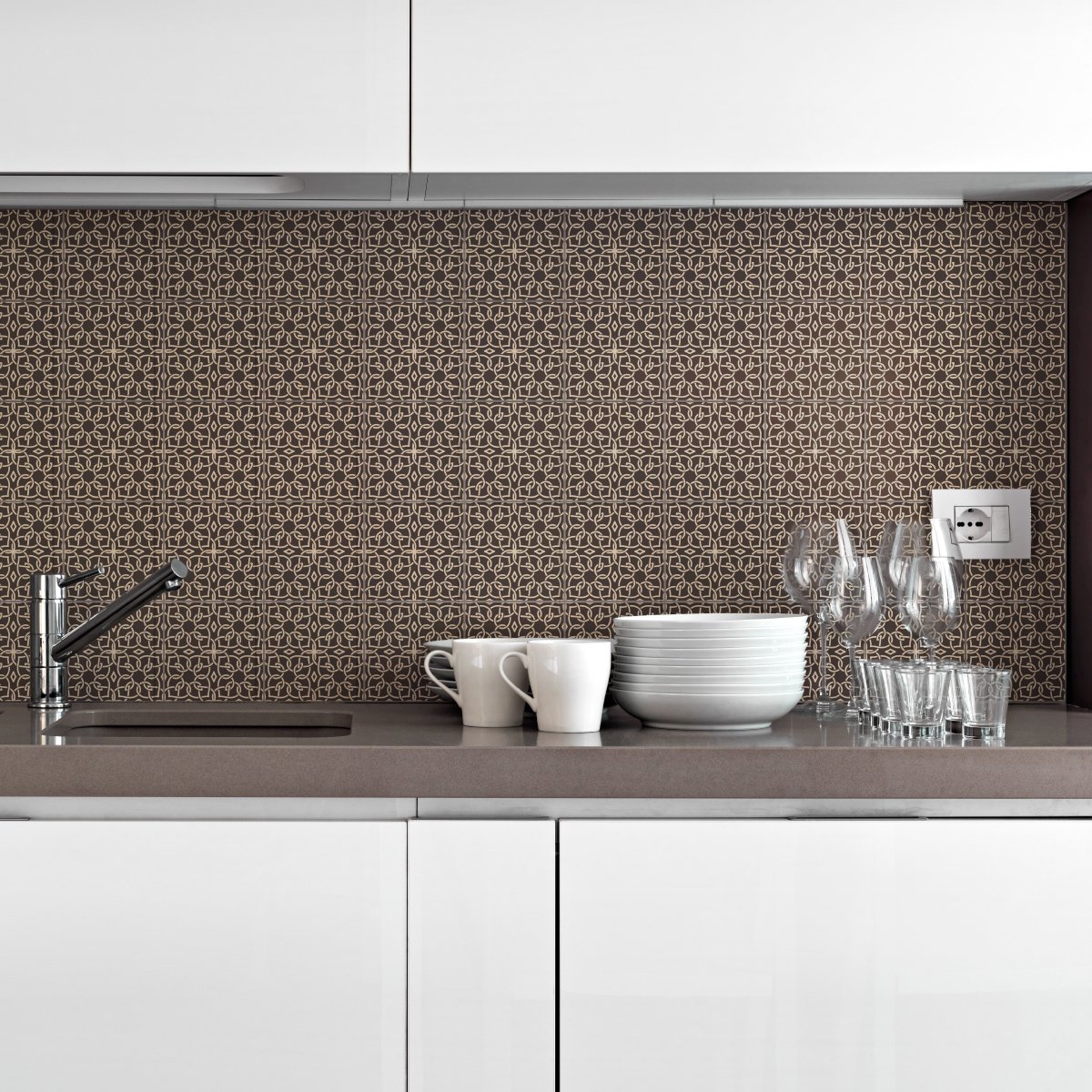 Ambiance Sticker Zelfklevende tegelmuurstickers voor keuken en badkamer - 30 Oriental Nema tegelstickers - 30 stickers 10x10cm Multi color