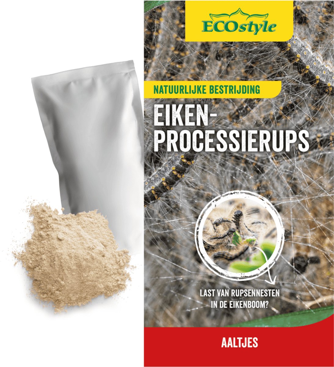 ECOstyle 5 mln Aaltjes F tegen Eikenprocessierups - Bestrijdingsmiddel Insecten - Natuurlijk & Biologisch - Tegen Rupsennesten in de Eikenboom - Werken 24 uur per Dag - 10 m2