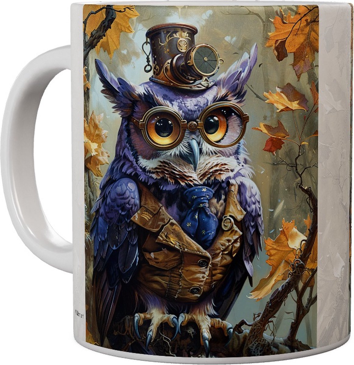 Uil Wise Purple Owl - Mok 440ml 440