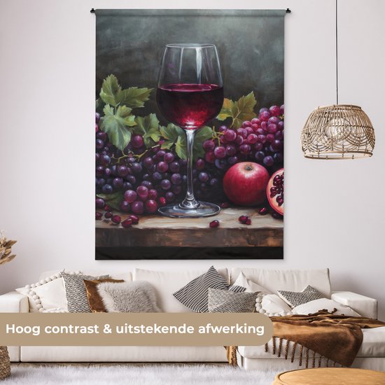 Tapisserie murale 150x200 cm - Vin - Fruits - Nature morte - Tapisserie - Tapisseries