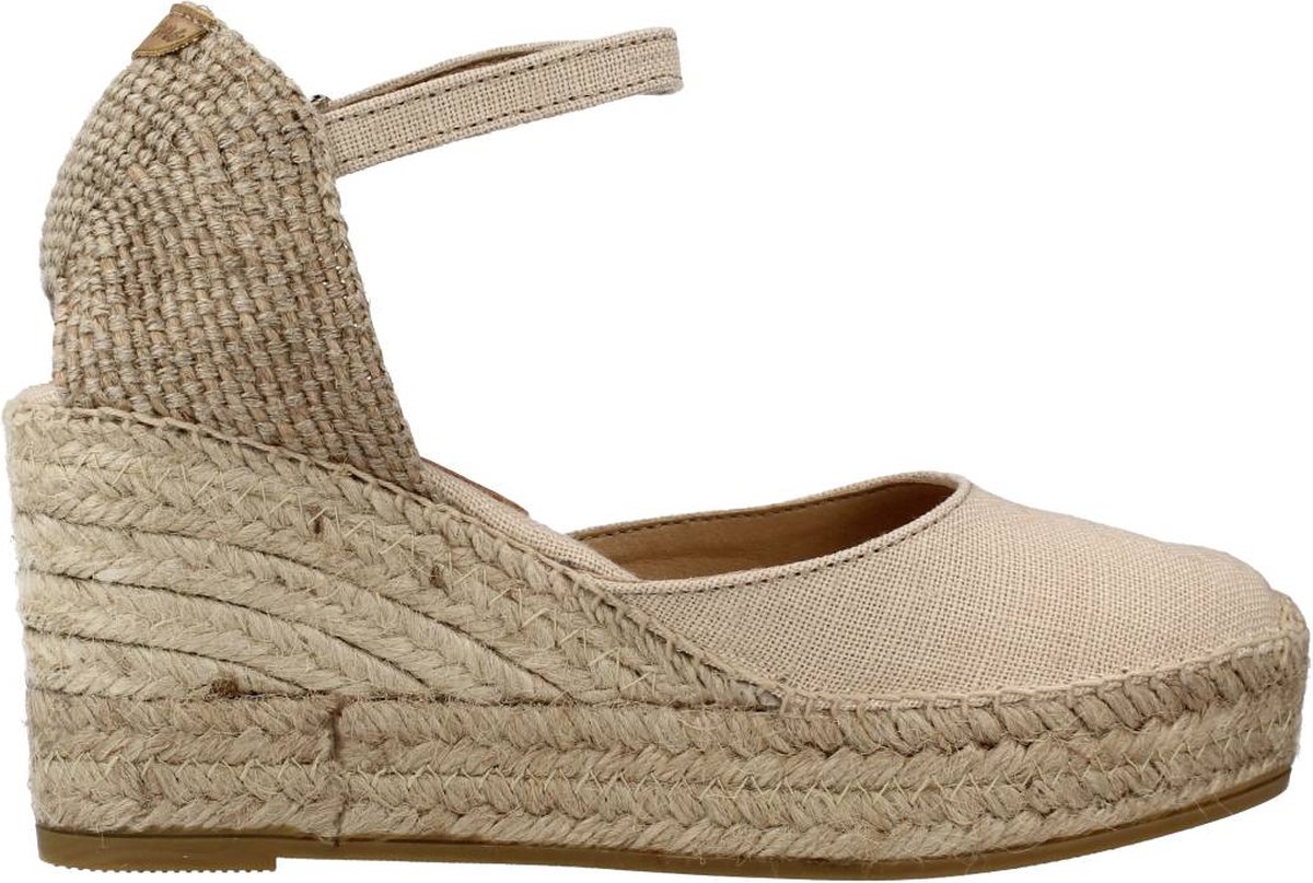 Dames espadrille met linnen sleehak | LAIA-NT