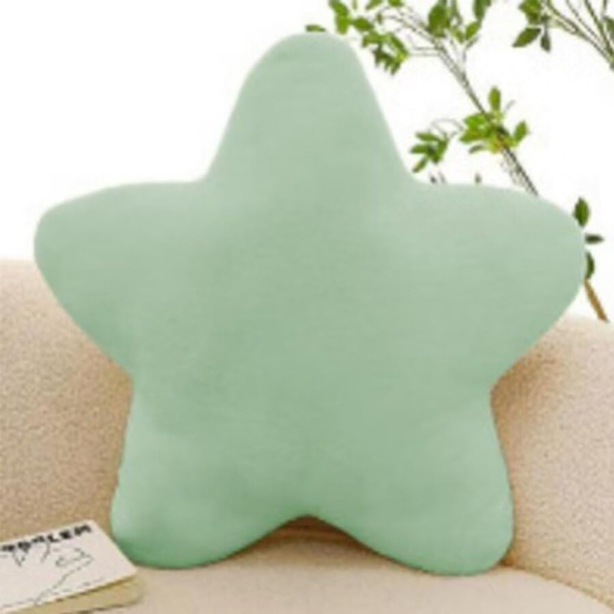 La'Moussawi ® Zacht Stervormig Knuffelkussen voor Kinderen, Decoratief en Comfortabel Sierkussen voor Kinderslaapkamers 30 x 30 cm