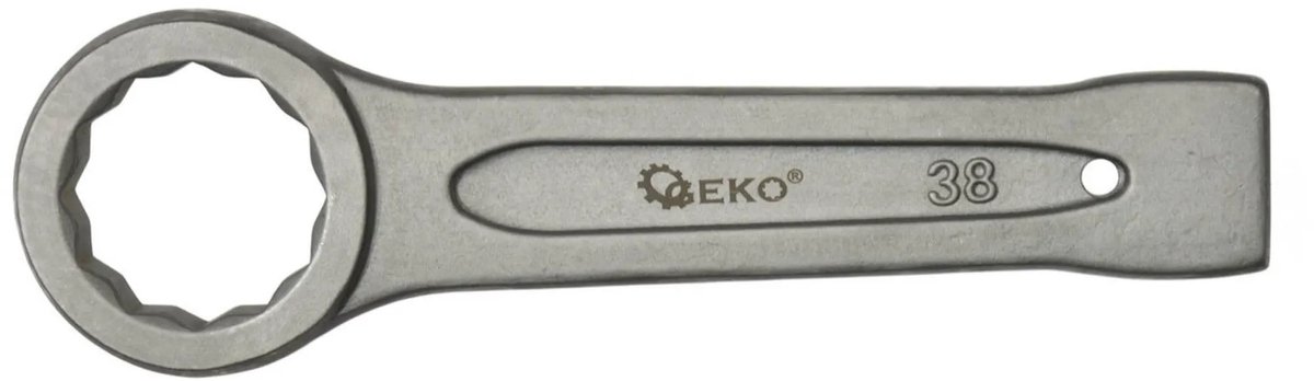 GEKO Ringsteeksleutel - 38mm - Zware constructie - Chroom-vanadium staal - 12-punts ontwerp