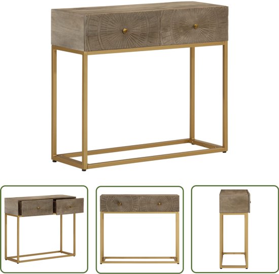 Wandtafel 110x30x76 cm bewerkt hout zwart